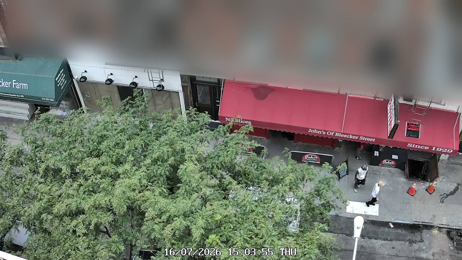 John's of Bleecker Street live line camera
