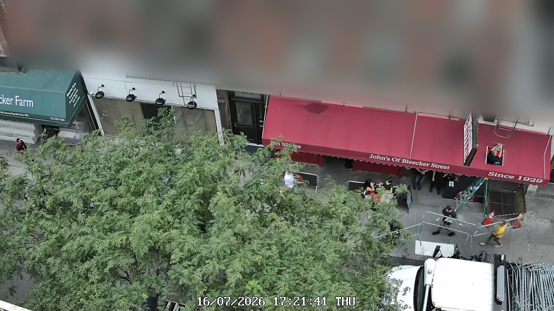 John's of Bleecker Street live line camera