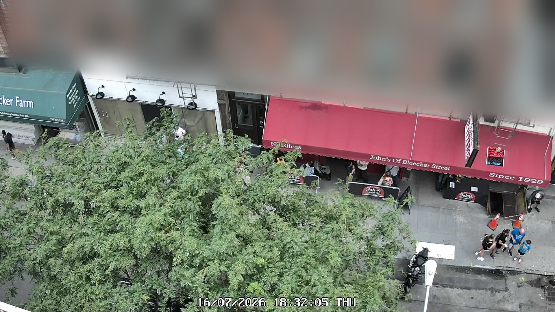 John's of Bleecker Street live line camera
