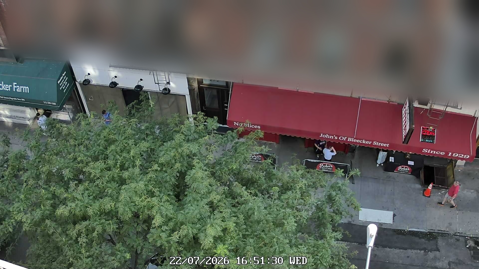 John's of Bleecker Street live line camera