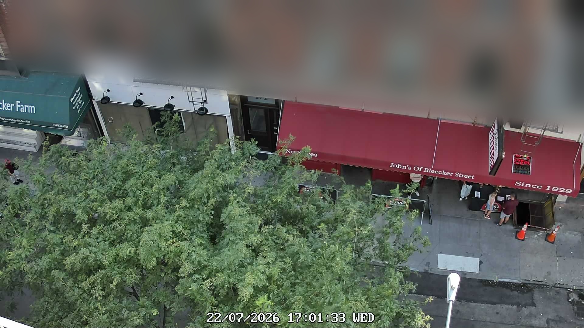 John's of Bleecker Street live line camera