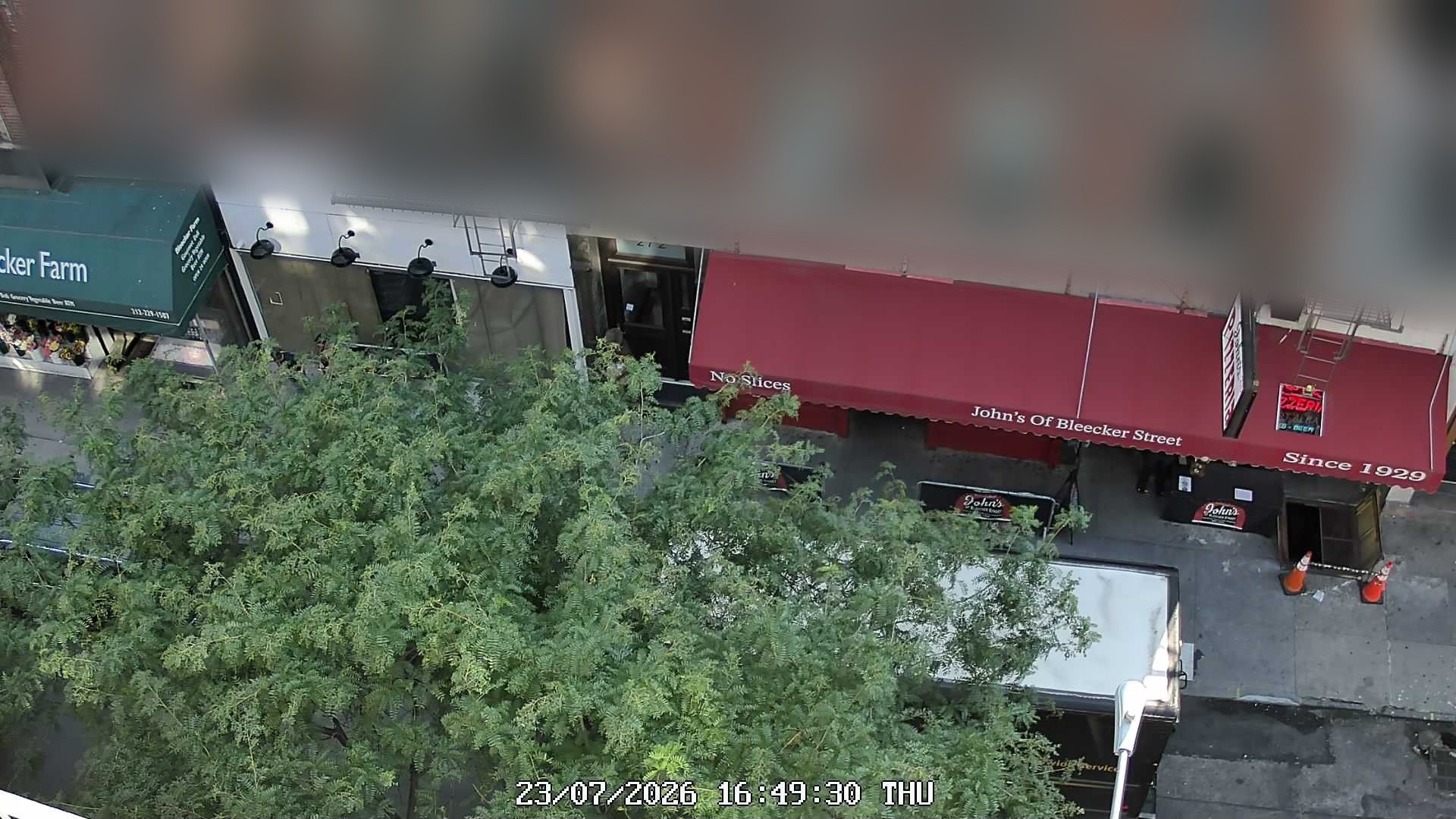 John's of Bleecker Street live line camera