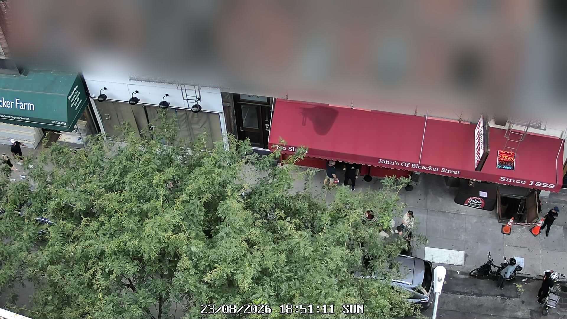 John's of Bleecker Street live line camera