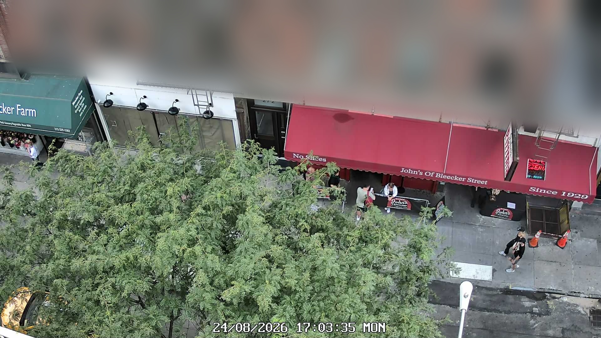 John's of Bleecker Street live line camera