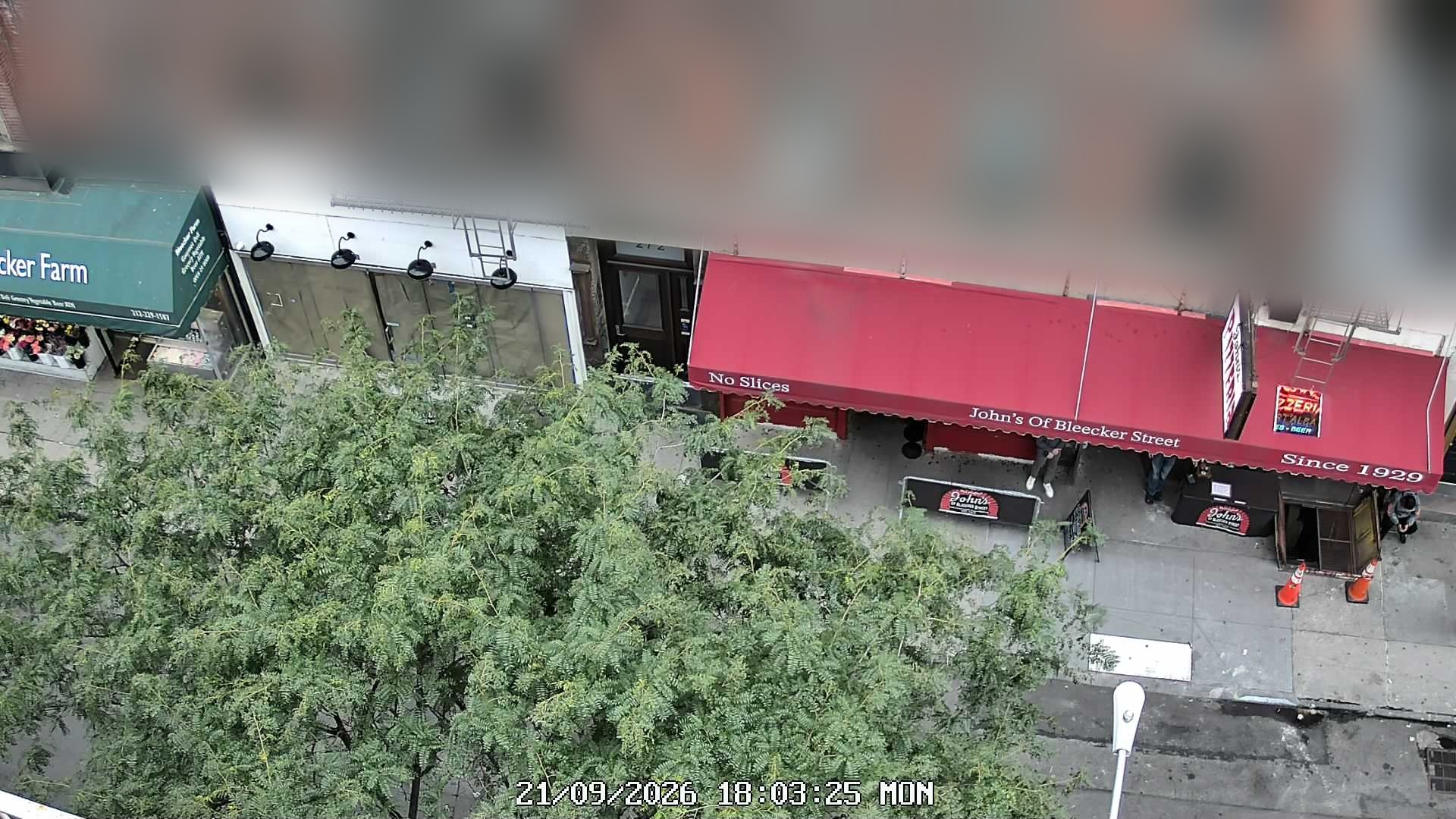 John's of Bleecker Street live line camera